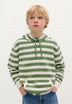 STRIPED SWEATER WITH HOOD