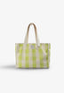 GINGHAM PRINT TOTE BAG