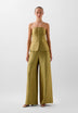 PANTALON FLUIDE MÉTALLISÉ À PINCES