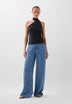 FLOWING DENIM TROUSERS