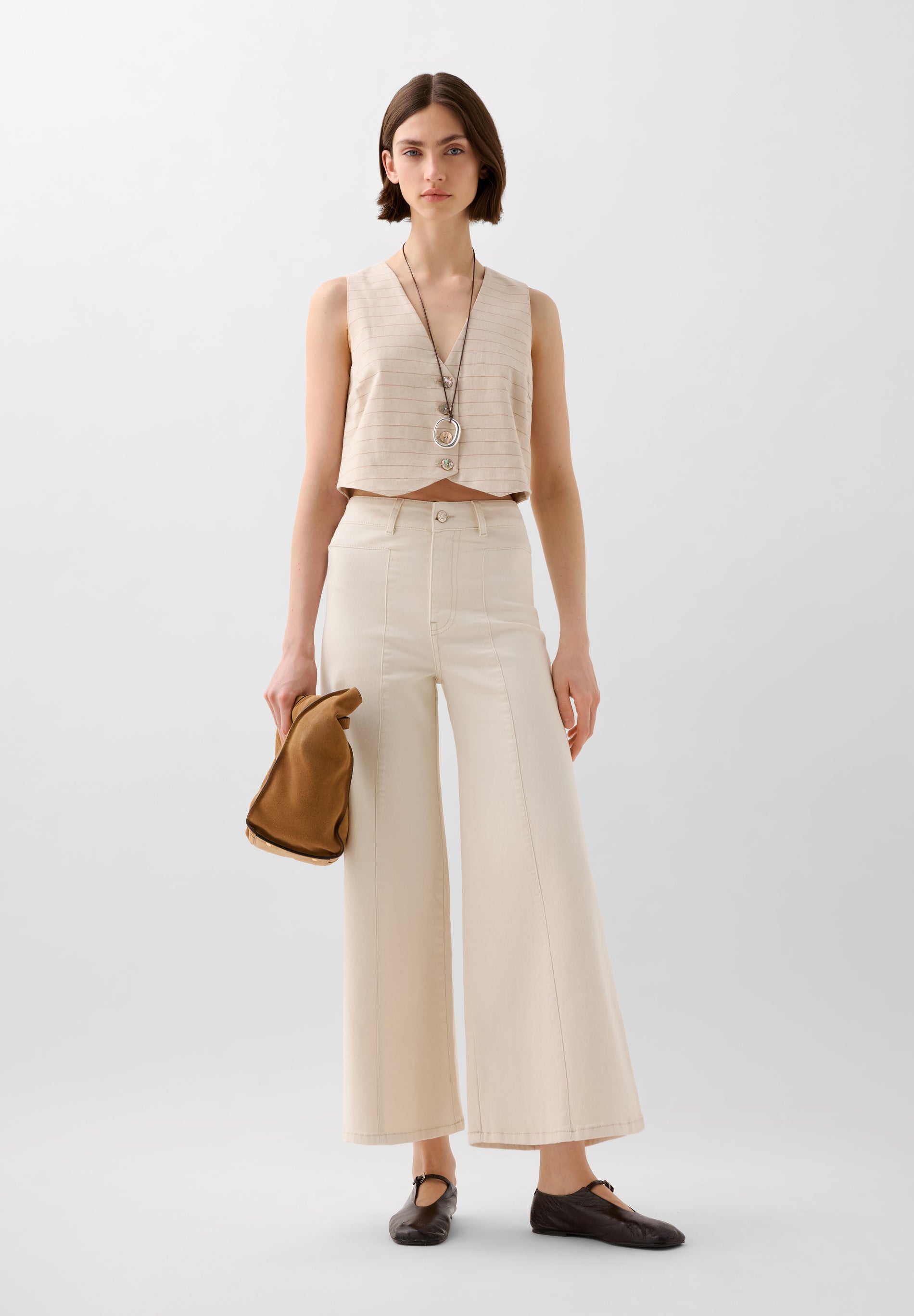 JUPE-CULOTTE EN JEAN COUTURES