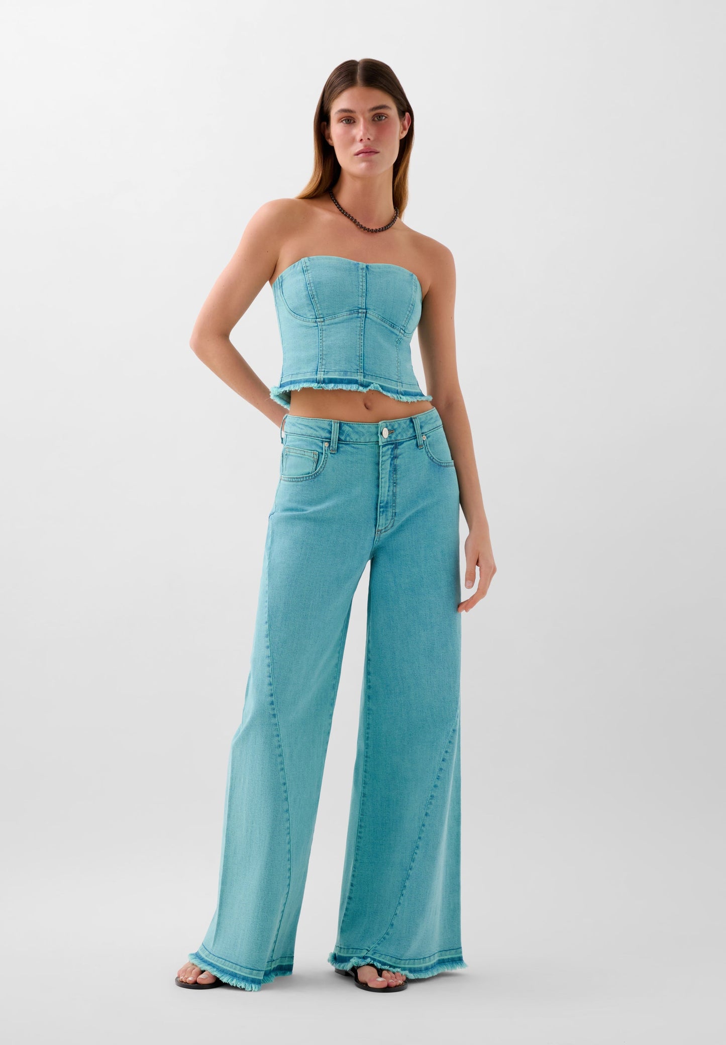 JUPE-CULOTTE JEAN DÉLAVÉE