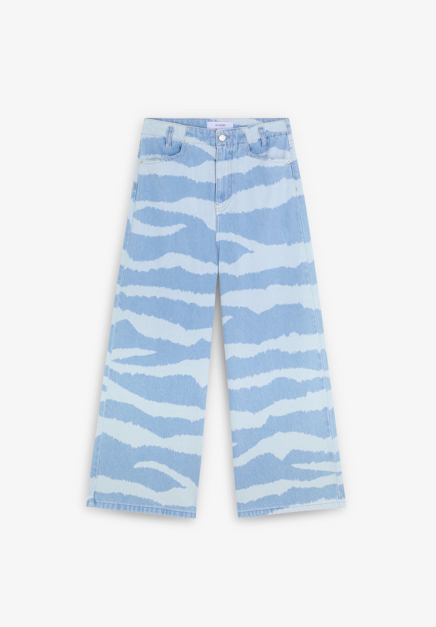 ZEBRA PRINT DENIM TROUSERS