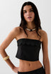 WAVED LINEN TOP