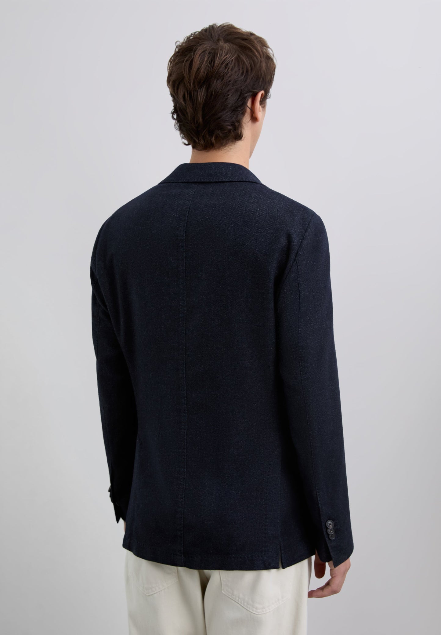 WOLLEN BLAZER VISGRAAT