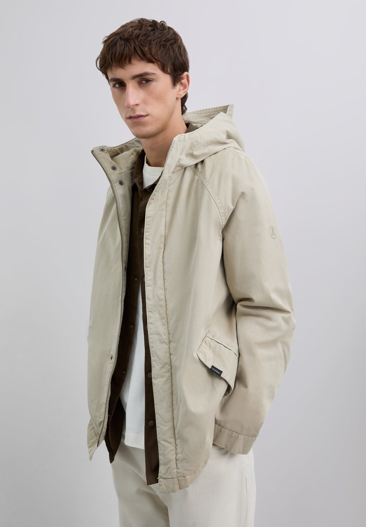 KATOENEN PARKA MET CAPUCHON