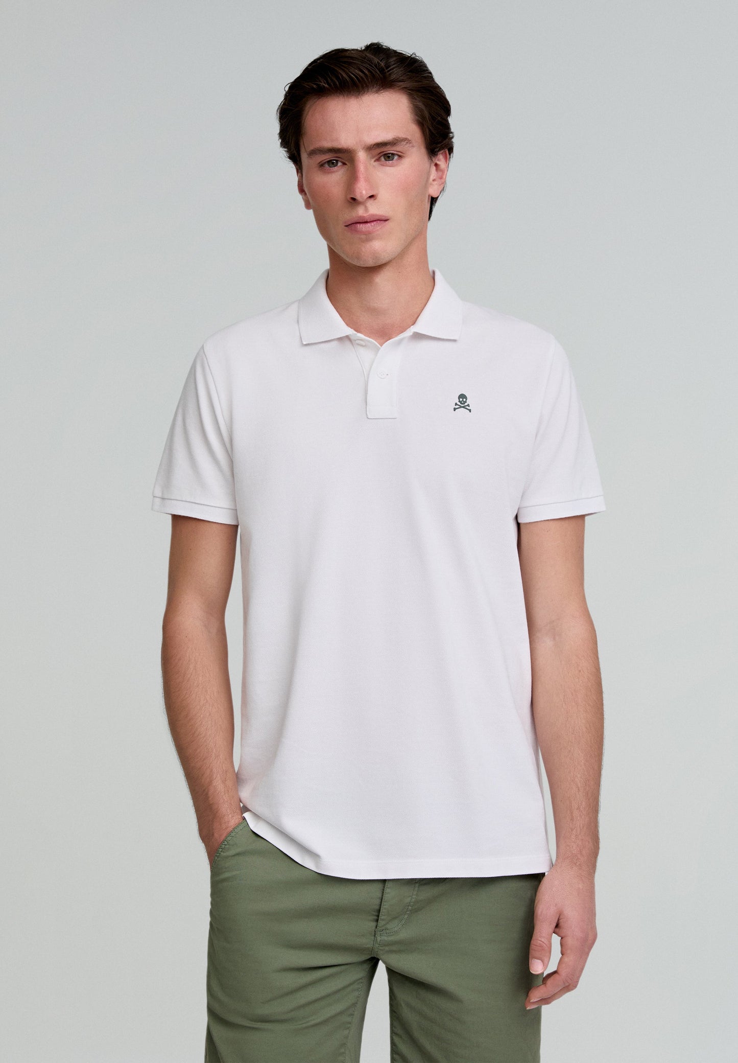 POLO SHIRT WITH CONTRAST SKULL