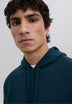 WOOL SWEATER WITH ADJUSTABLE HOOD