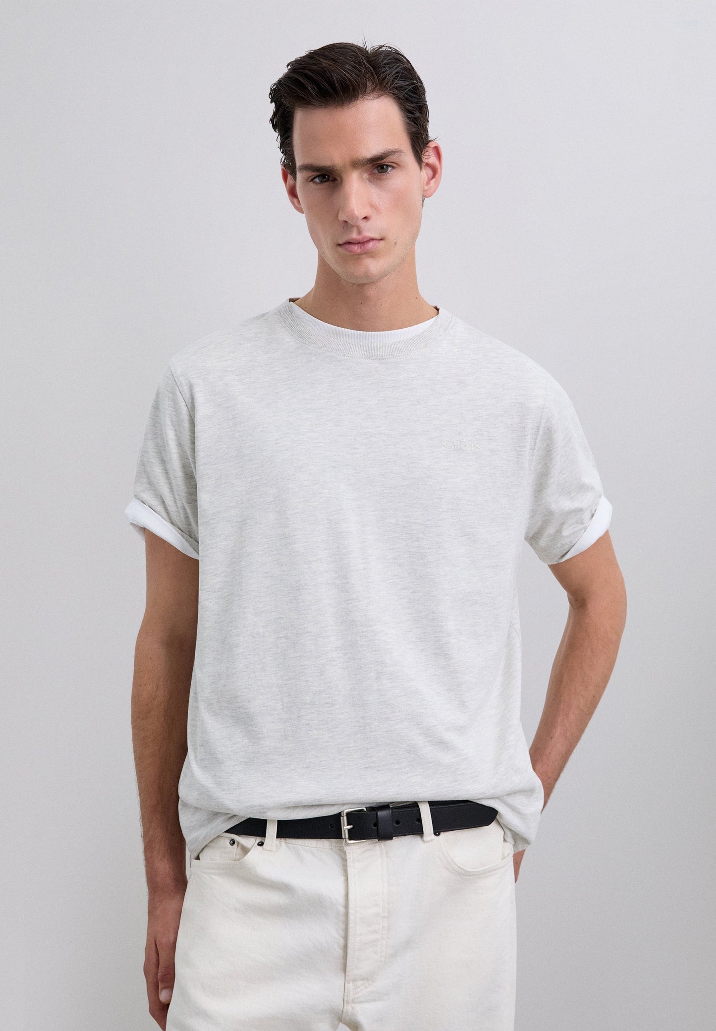 T-SHIRT BORDUURSEL VERWASSSEN EFFECT