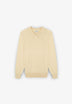100% COTTON V-NECK SWEATER