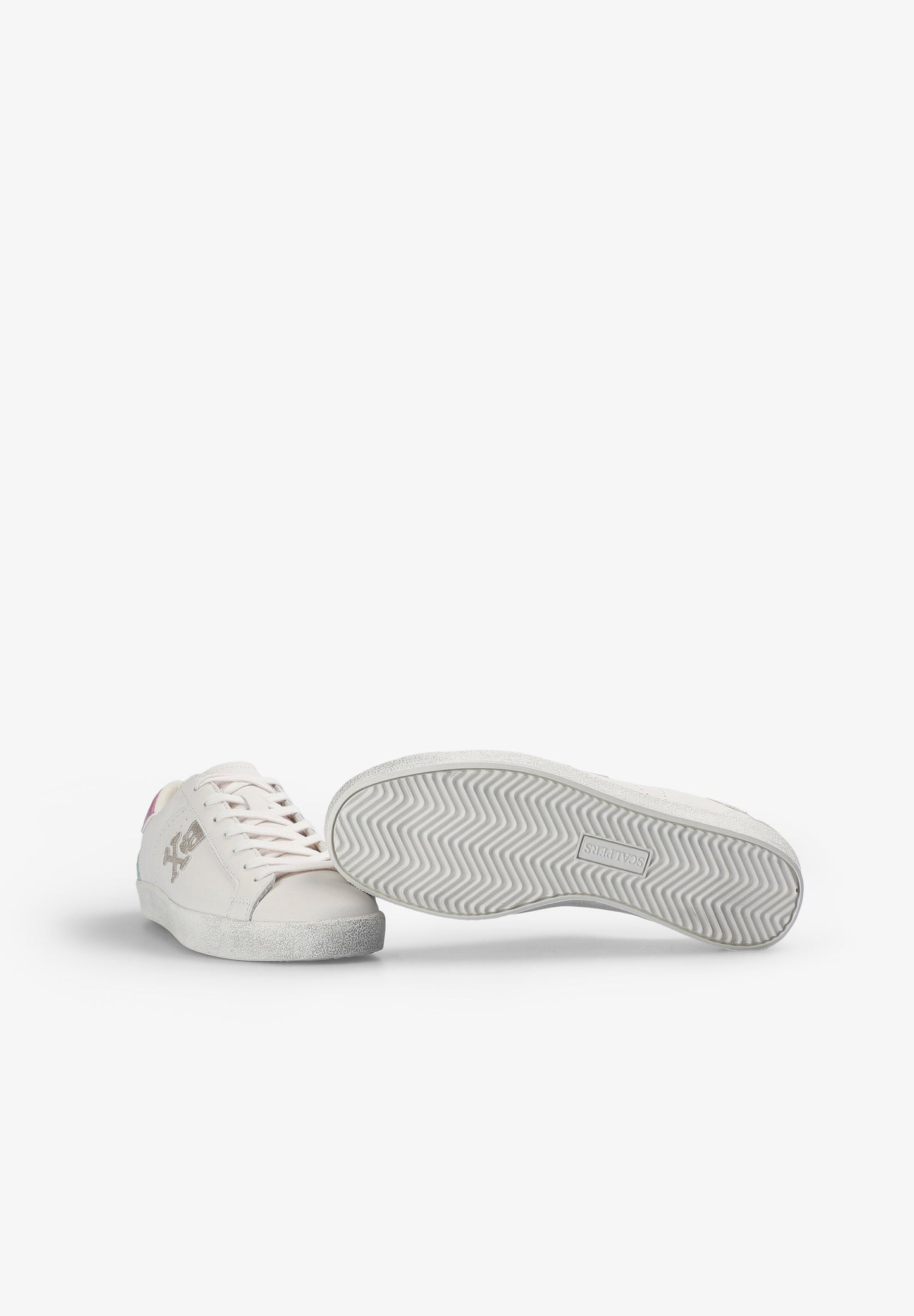 BASKETS CUIR CONTRASTANT