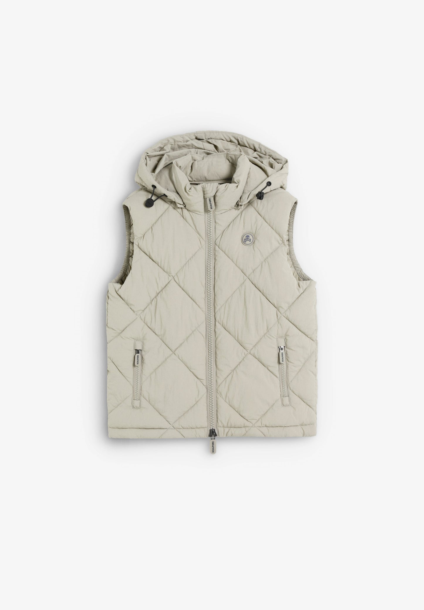 BODYWARMER GEWATTEERD CAPUCHON DOODSHOOFD