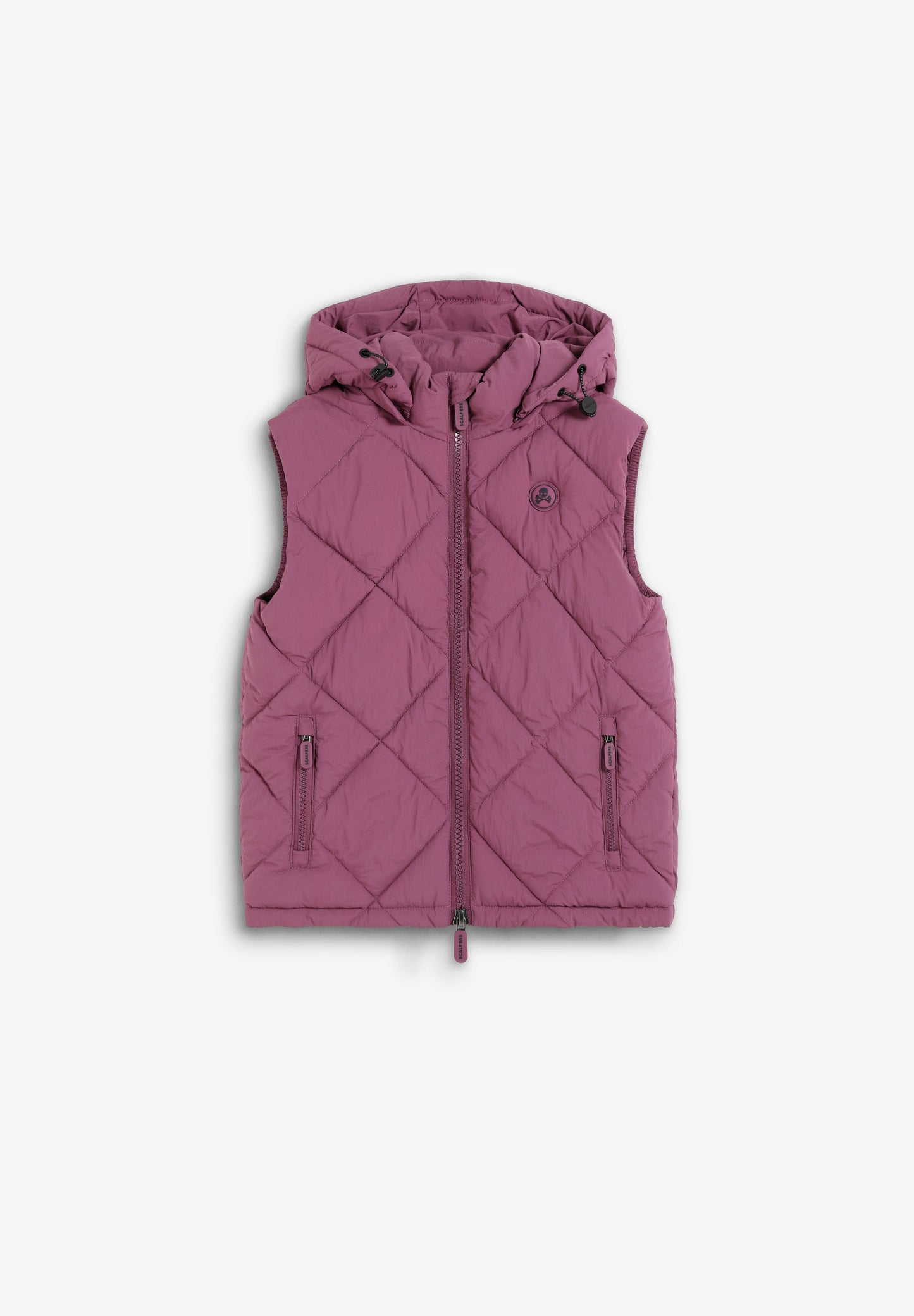 BODYWARMER GEWATTEERD CAPUCHON DOODSHOOFD