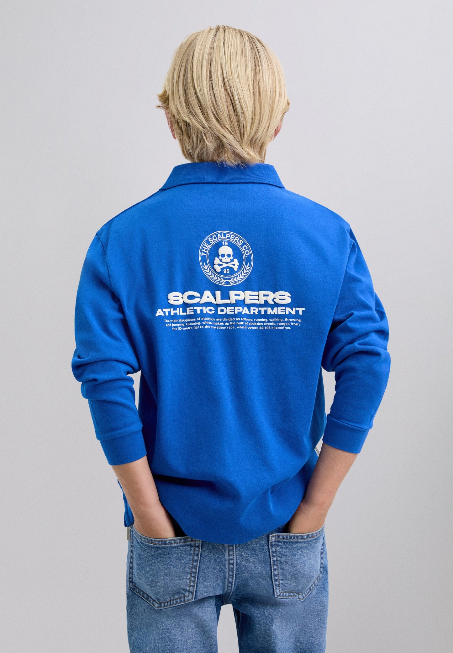 LONG SLEEVE PRINTED POLO SHIRT