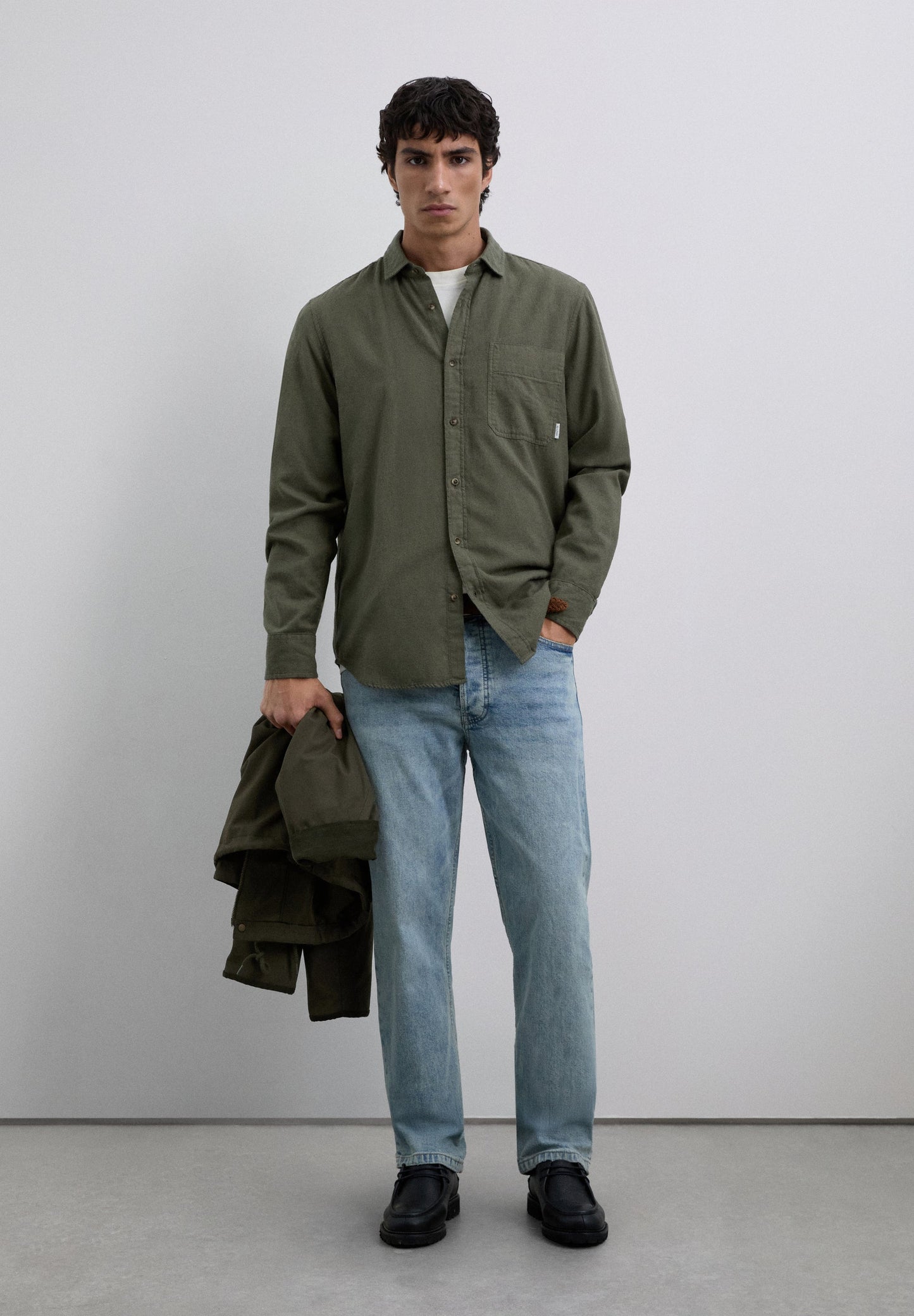 REGULAR FIT OVERSHIRT MET ZAK