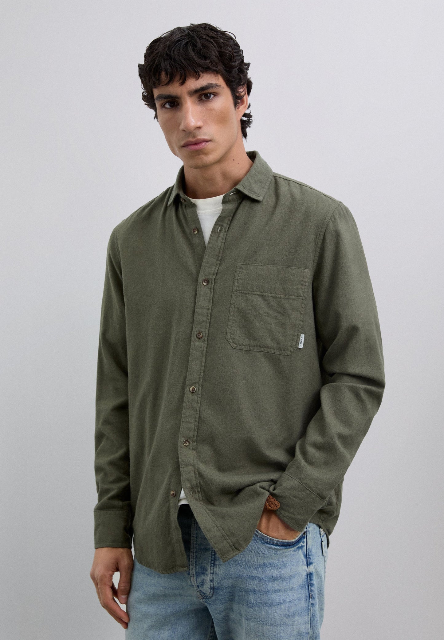 REGULAR FIT OVERSHIRT MET ZAK