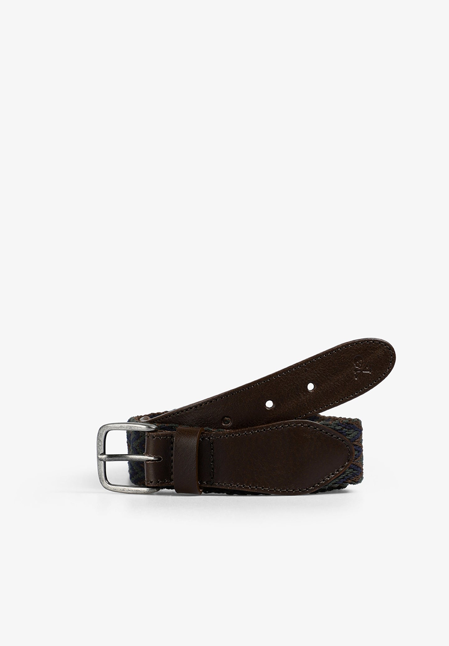 CEINTURE CUIR SKULL ZIG ZAG