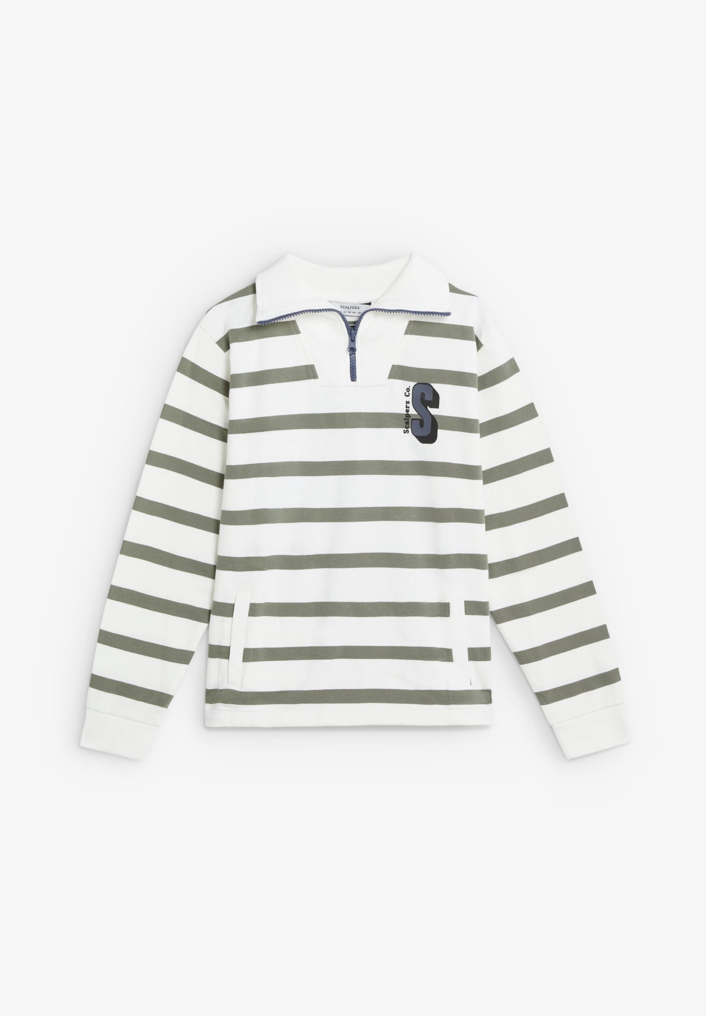 STRIPED SWEATSHIRT WITH SKULL