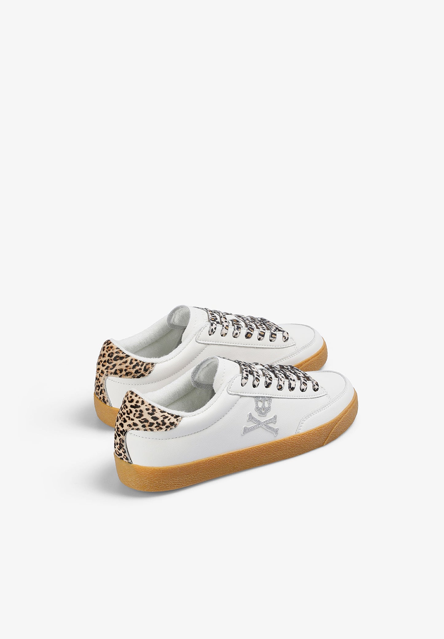SNEAKER MIT TOTENKOPF UND ANIMAL-PRINT