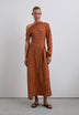 ROBE IMPRIMÉE DÉCOLLETÉ ASYMÉTRIQUE