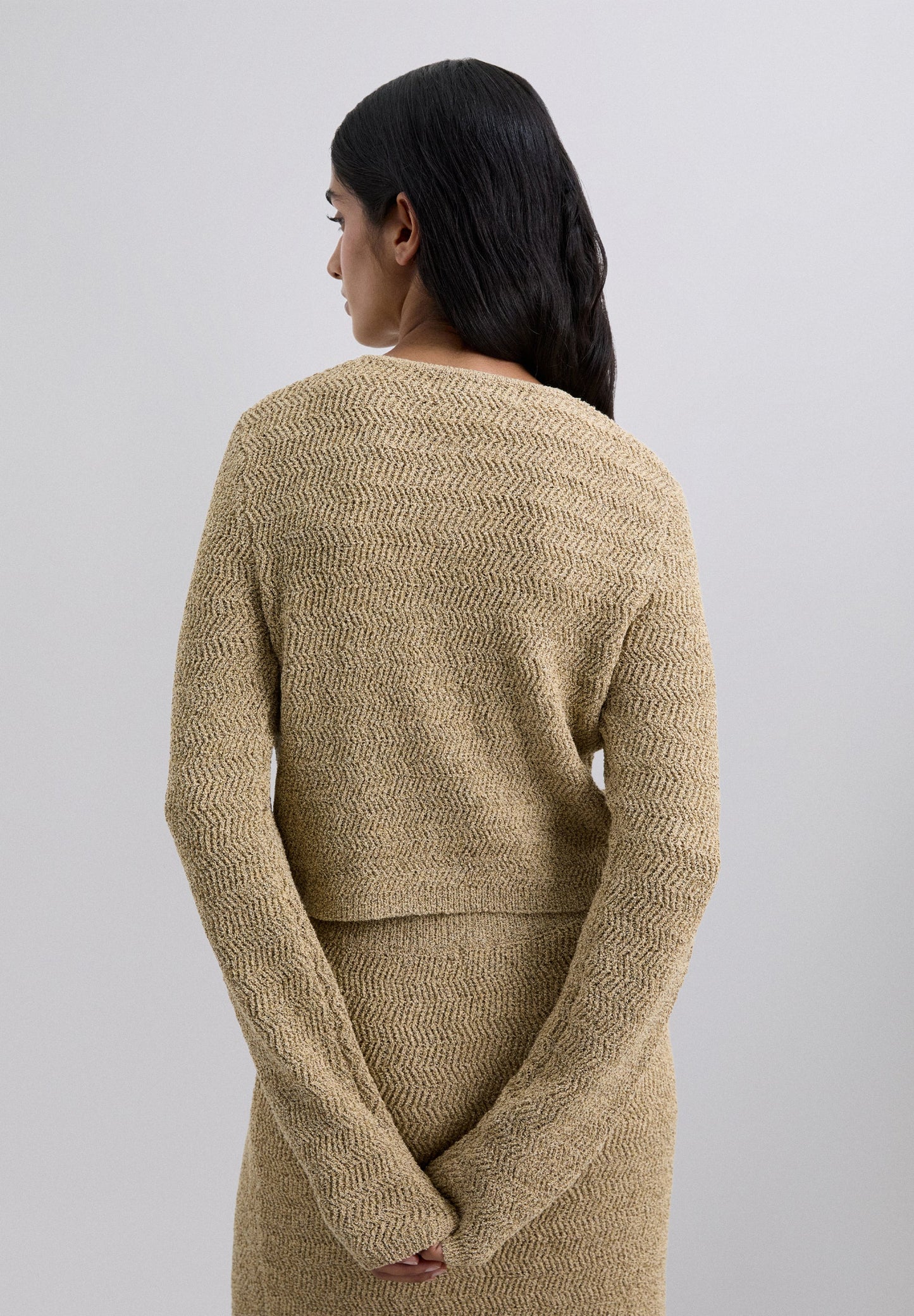CARDIGAN MAILLE CONTRASTE