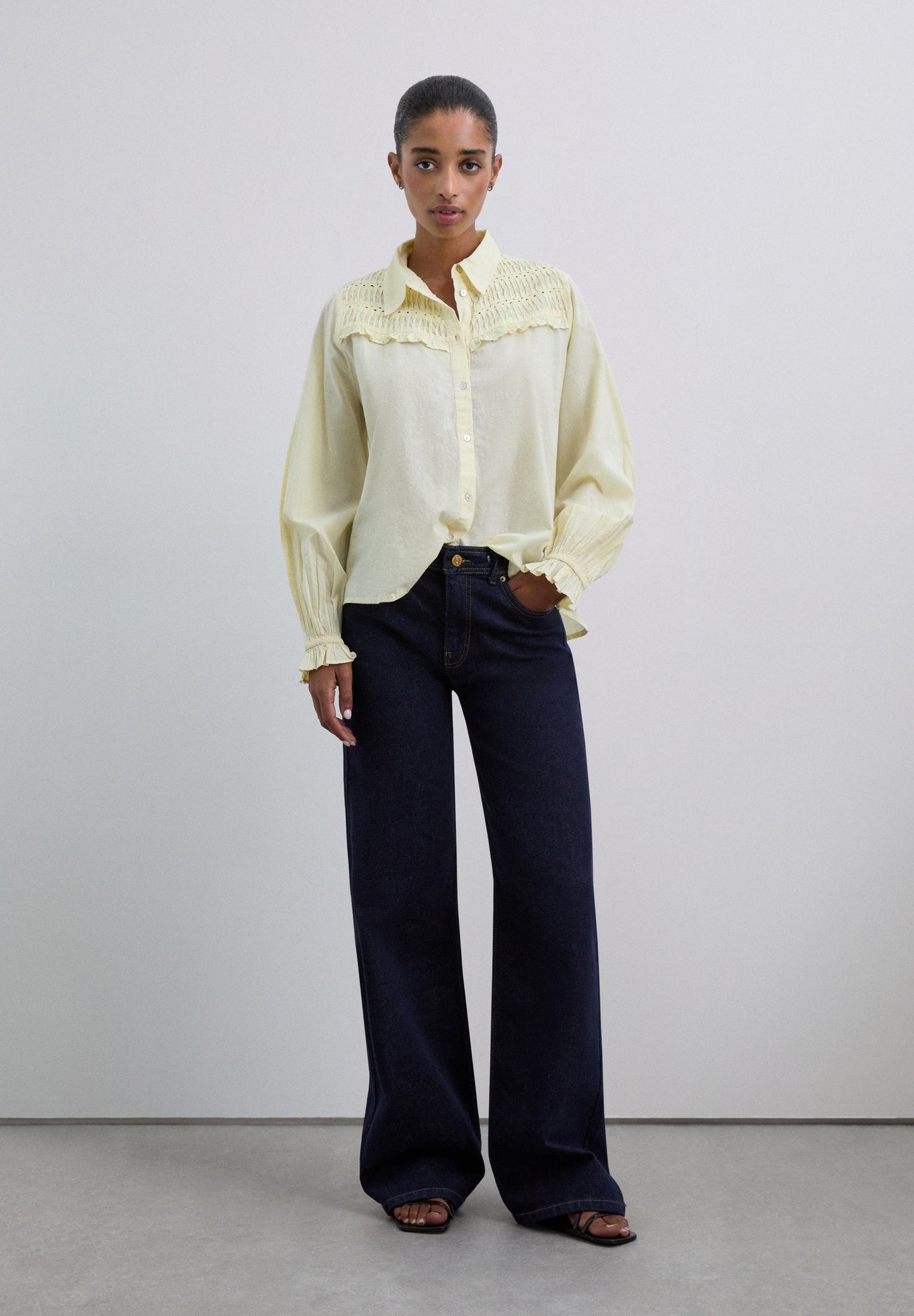 BLOUSE WITH YOKE DETAIL