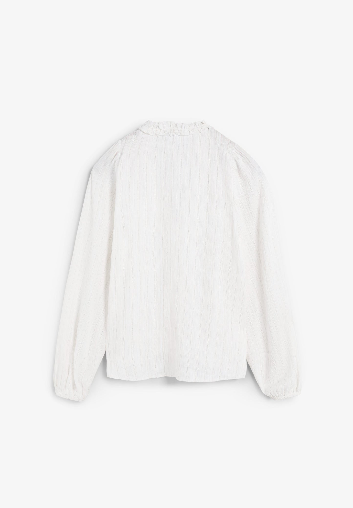 BLOUSE MET RUCHES VAN METAALDRAAD