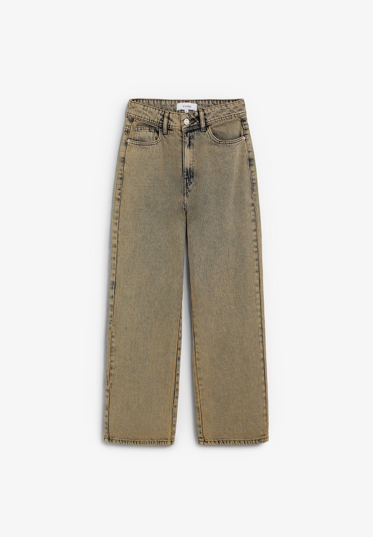 RECHTE JEANS MET VERWASSEN EFFECT