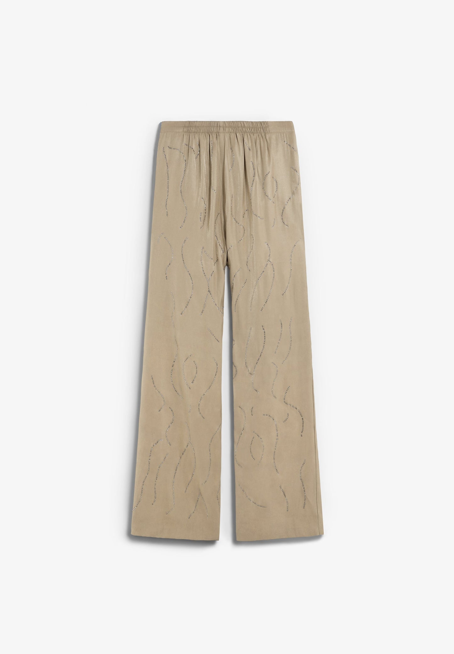 FLOWING TROUSERS WITH RHINESTONES