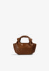 LEATHER HANDBAG WITH BRAIDED HANDLE