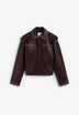 LEREN BORDEAUXROOD JASJE MET STUDS