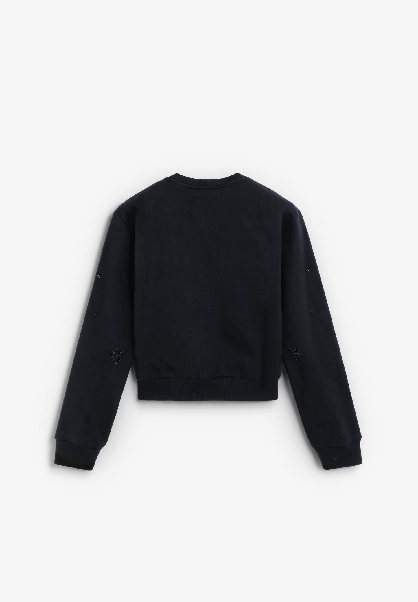 RHINESTONE EMBROIDERED SWEATSHIRT