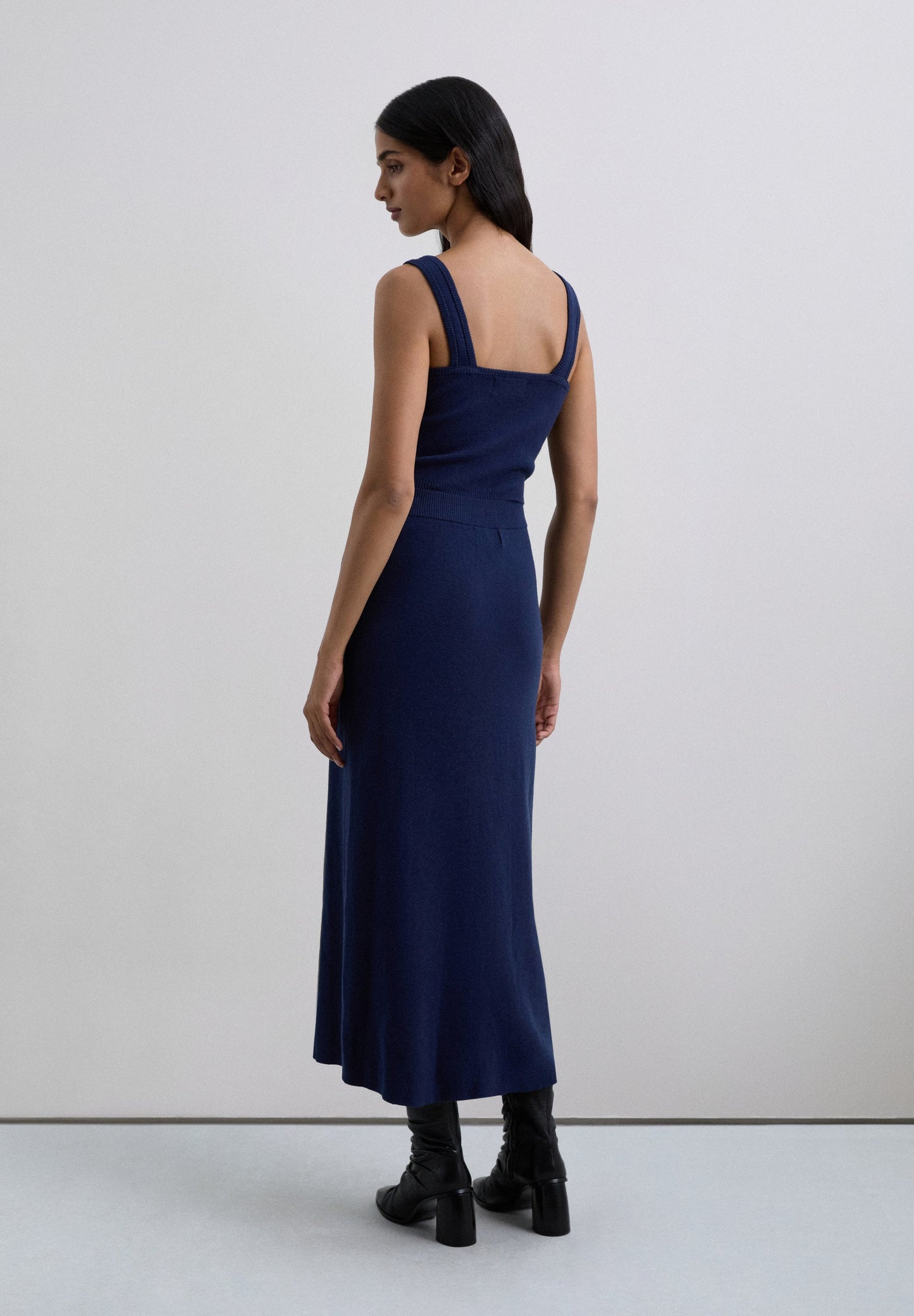 JUPE MIDI MAILLE BOUTON