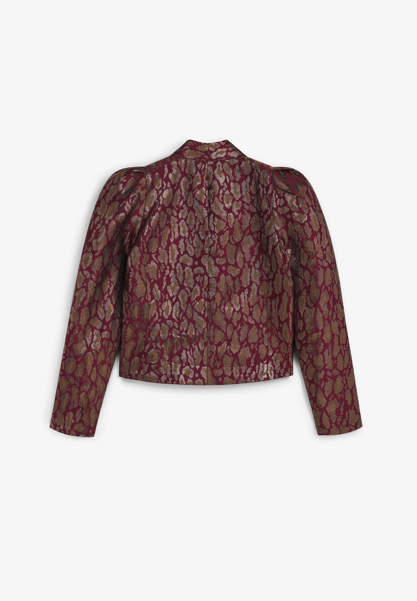 CROPPED BLAZER METALLIC DIERENPRINT