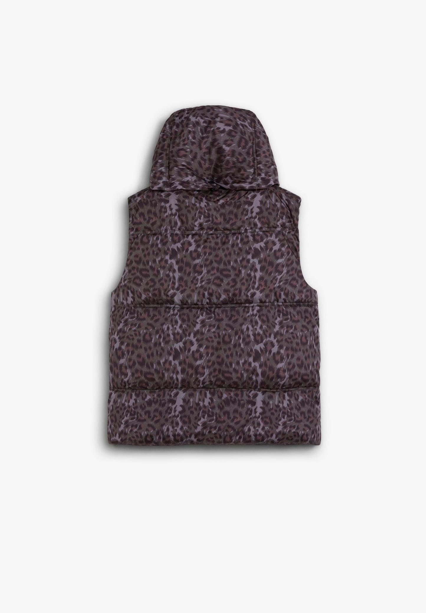 ANIMAL PRINT GILET WITH DETACHABLE SCARF