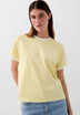 BICOLOUR TEE WITH CONTRAST RIBBING