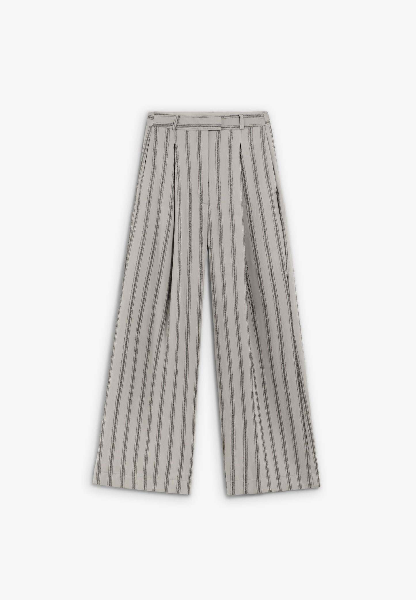 GESTREEPTE CULOTTE BROEK MET BANDPLOOIEN