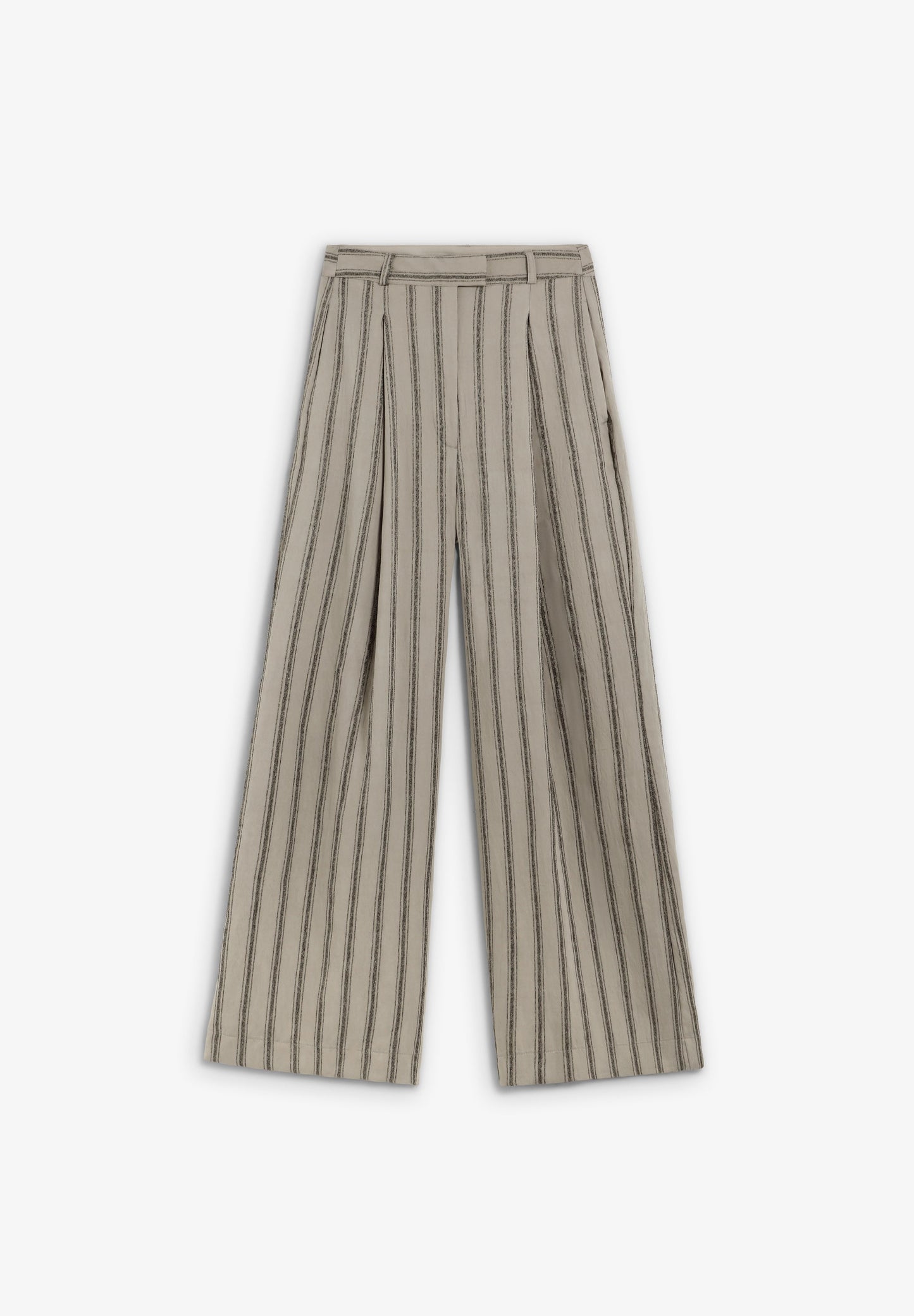 GESTREEPTE CULOTTE BROEK MET BANDPLOOIEN