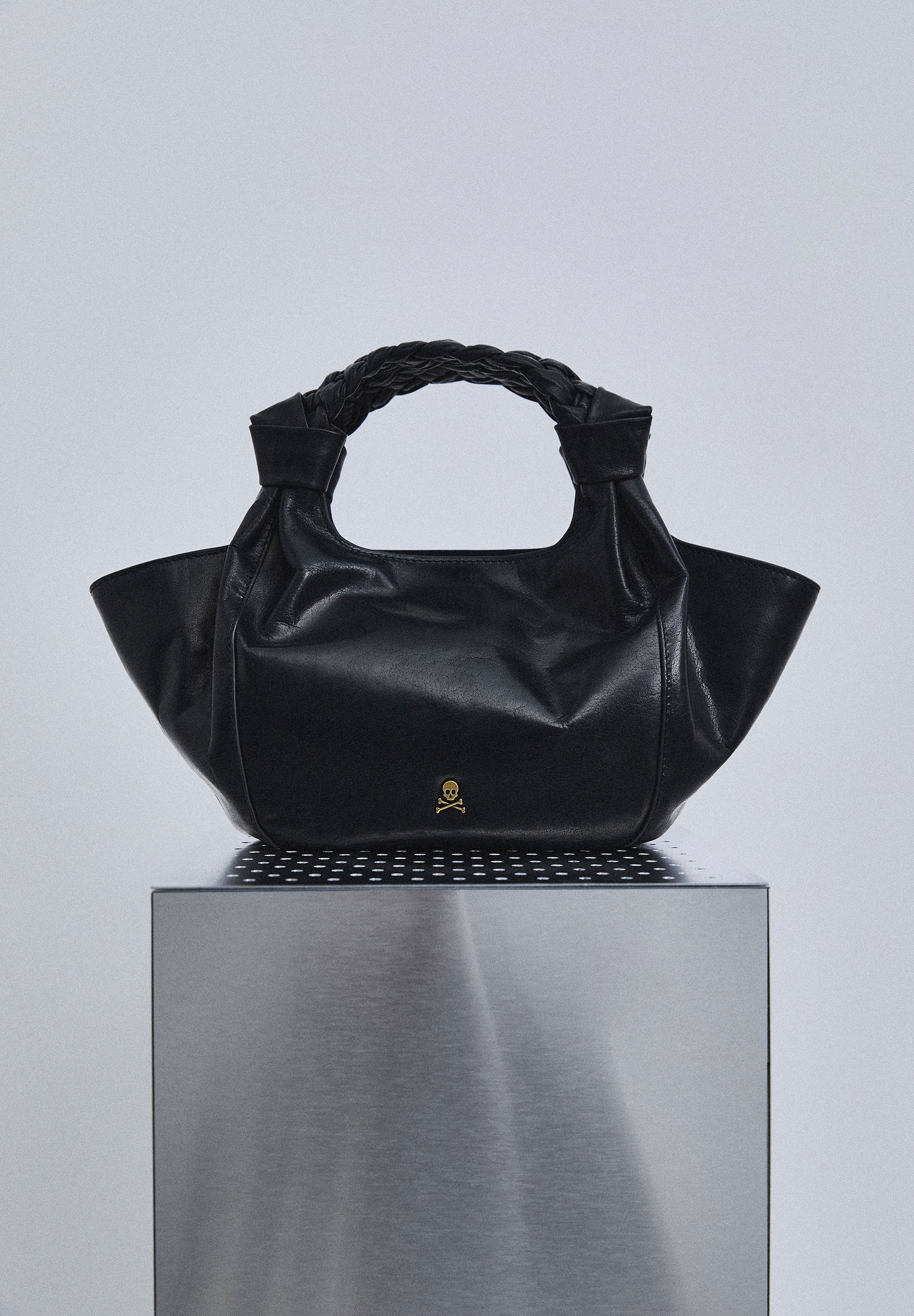 MINI-SAC CUIR POIGNÉE TRESSÉE