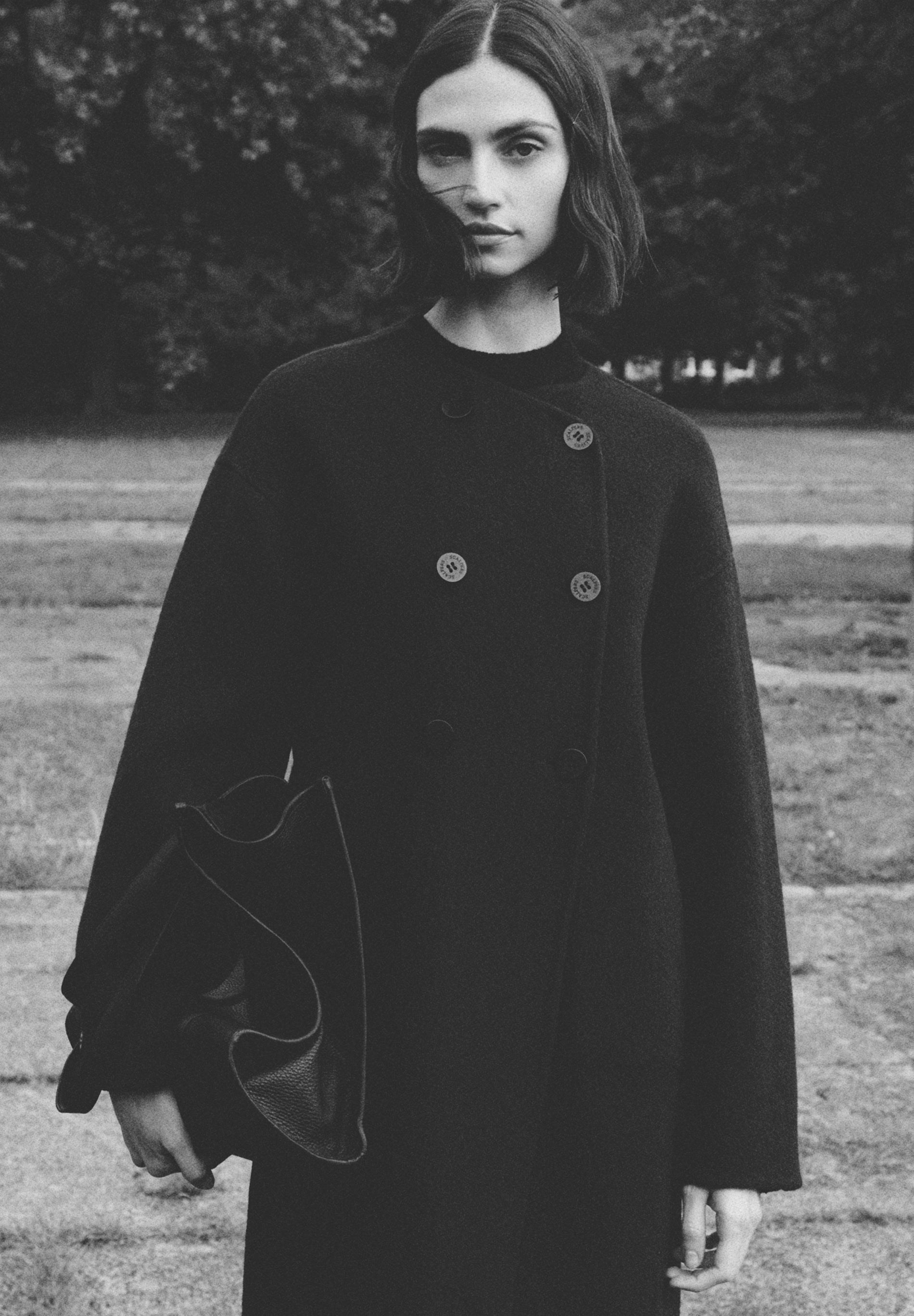 REVERSIBLE WOOL BLEND COAT