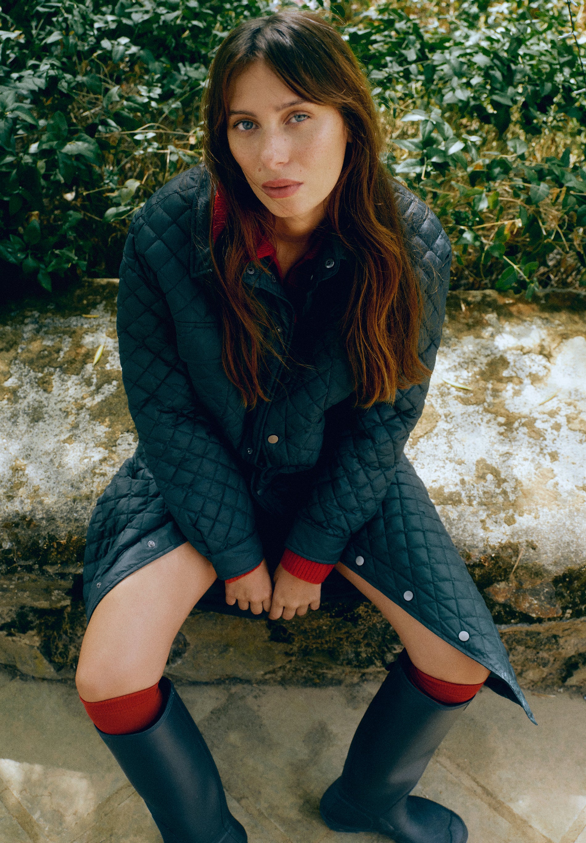 SCKNITLONGPUFFER COAT