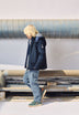 JACKET WITH DETACHABLE HOOD AND LOGO