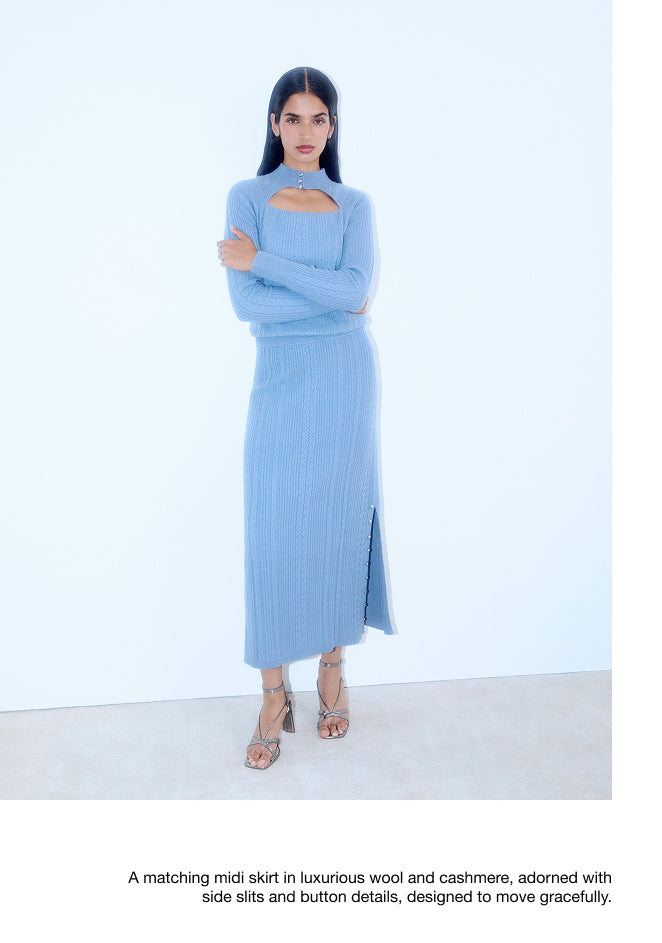 SCBUTBRAIDKNIT SKIRT