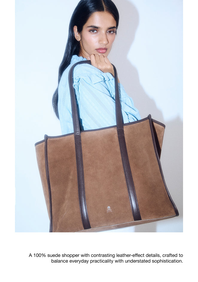 SAC CABAS DAIM CONTRASTE