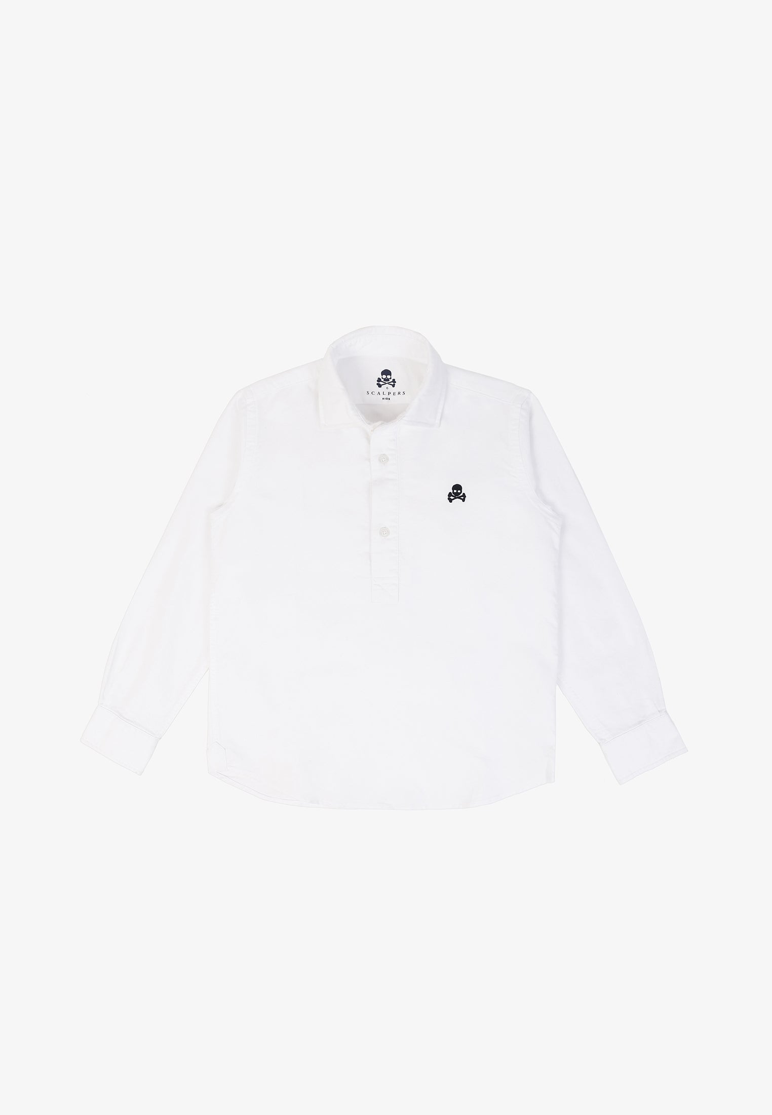 OXFORD POPOVER SHIRT WITH CONTRAST SKULL