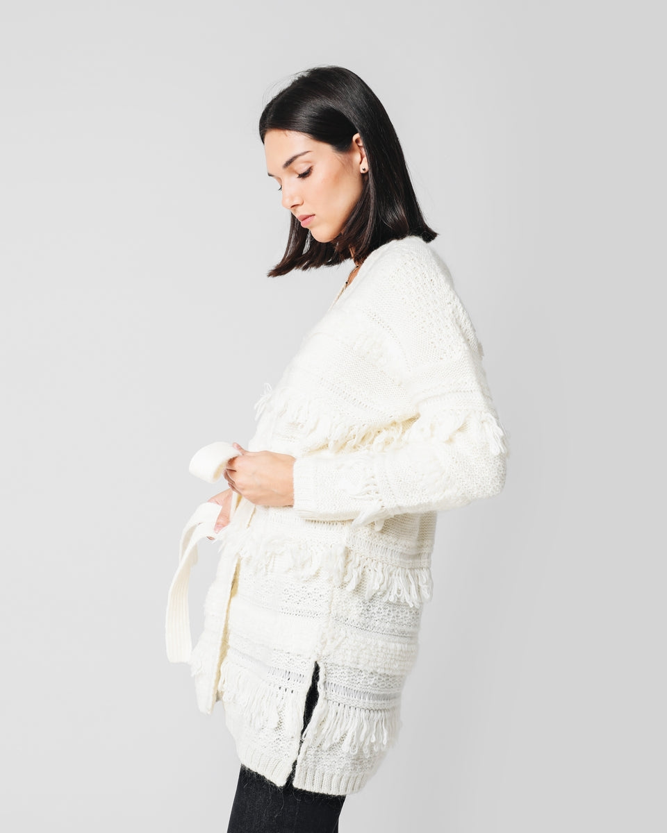 CARDIGAN FLECOS CRUDO