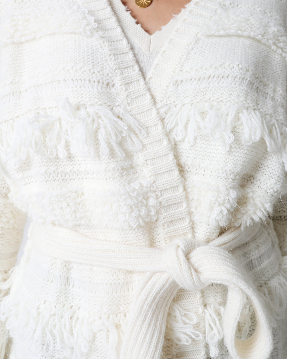 CARDIGAN FLECOS CRUDO