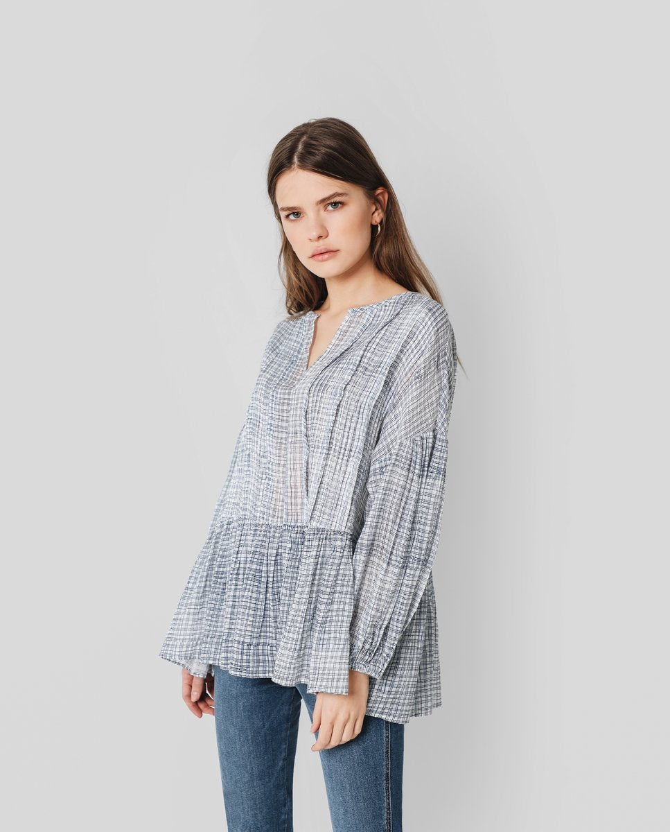 CAMISOLA PLEATS CUADROS