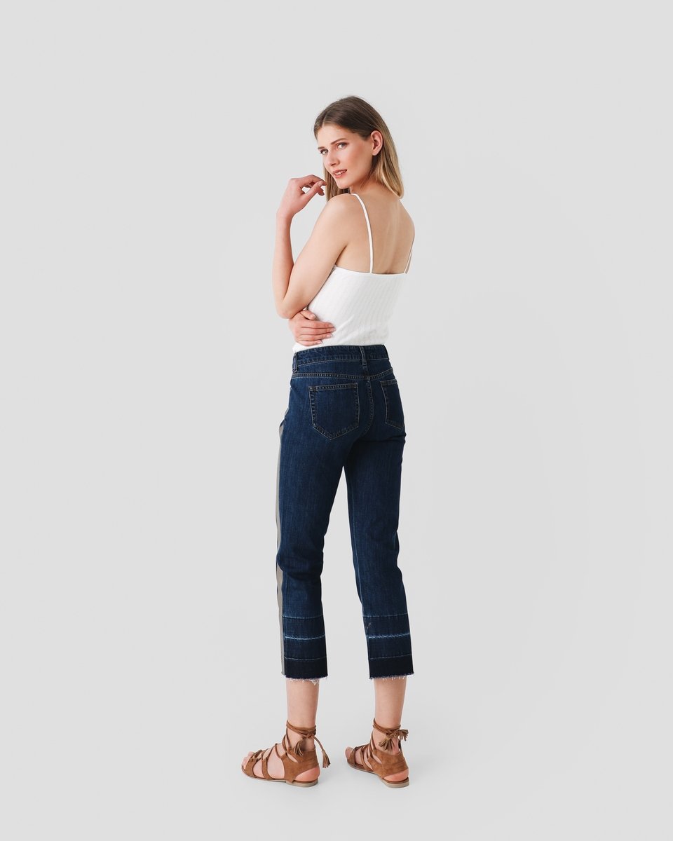 PANTALON DENIM BANDA FOIL
