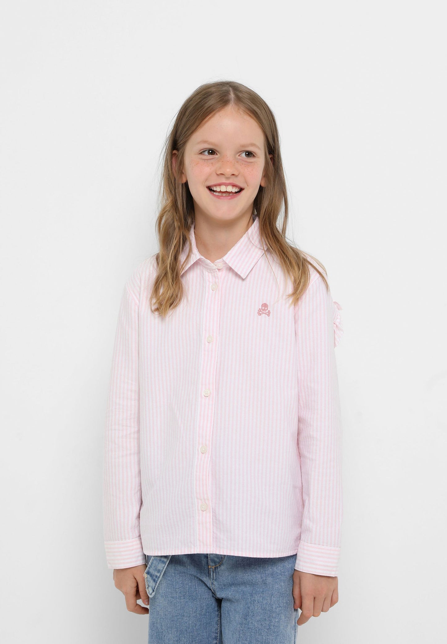 SHIRT WITH RUFFLED BACK